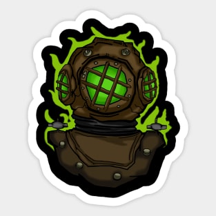 Radioactive diver helmet Sticker